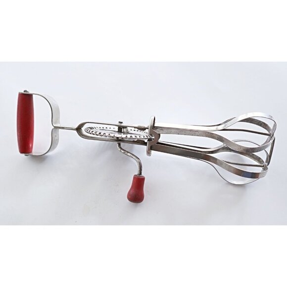 Vintage Kitchen Utensils Wooden Rolling Pin Hand Mixer Androck Product - Picture 3 of 6